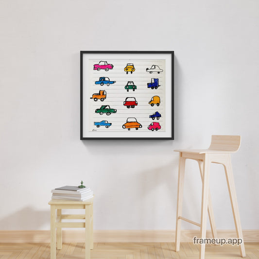 Colorful Cars Canvas Print