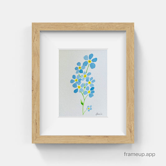 Forget Me Not watercolor print